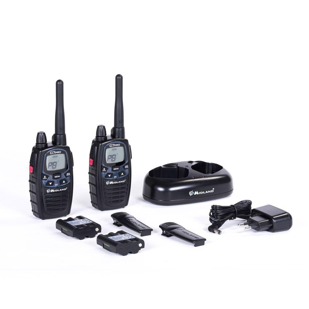 MIDLAND G7 PRO Twin - Talkie-Walkie PMR446 16 canaux, écran LCD, VOX (lot de 2) 7/7