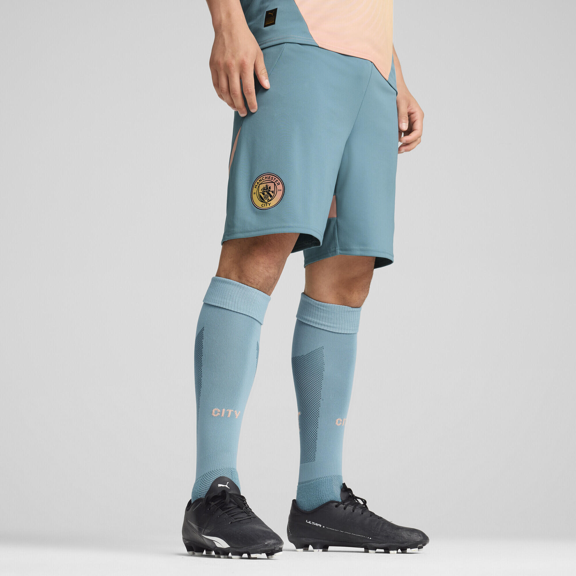 Shorts Manchester City 24/25 da uomo PUMA Bold Blue Poppy Pink 6/7