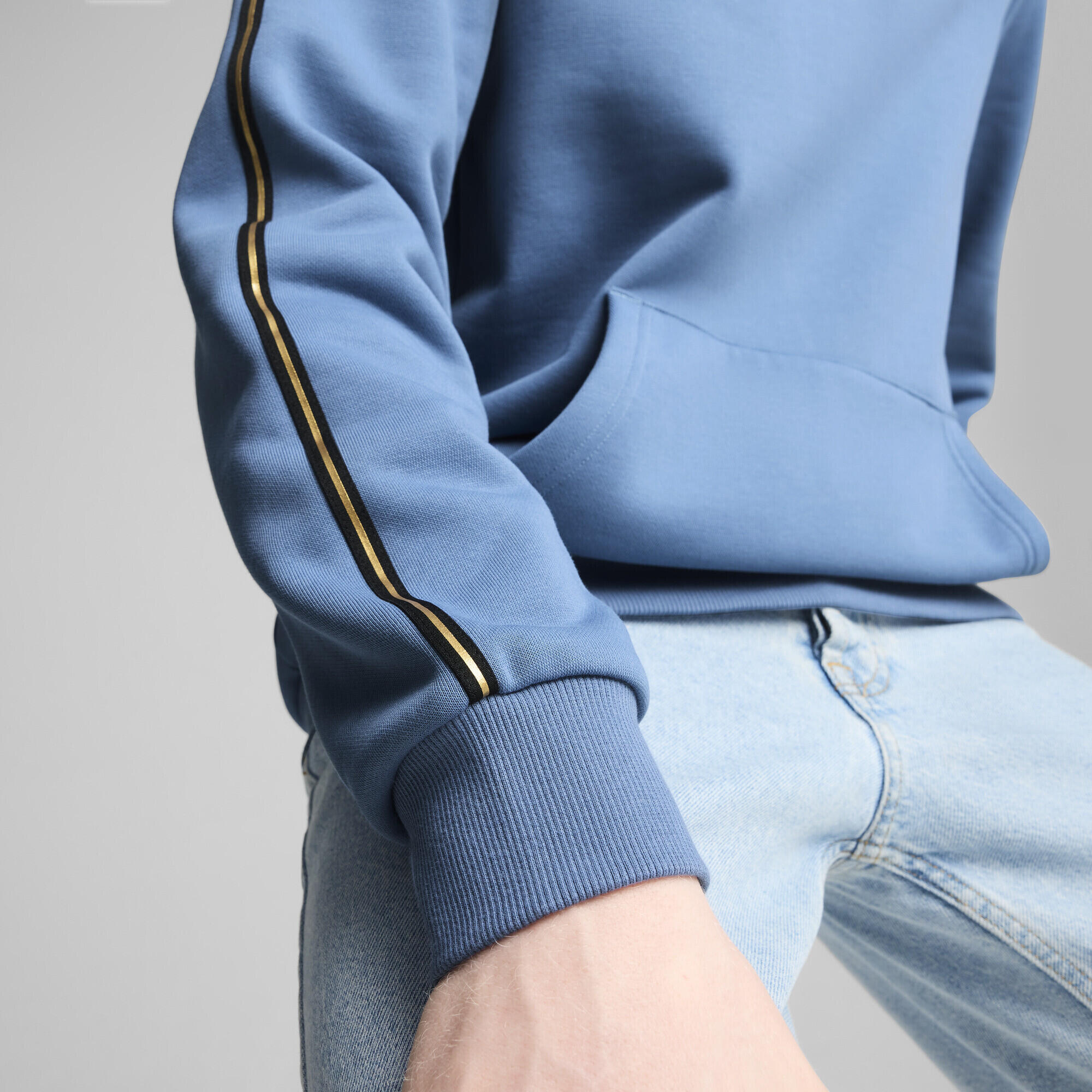 ESS TAPE MINIMAL GOLD hoodie voor heren PUMA Blue Horizon 5/7