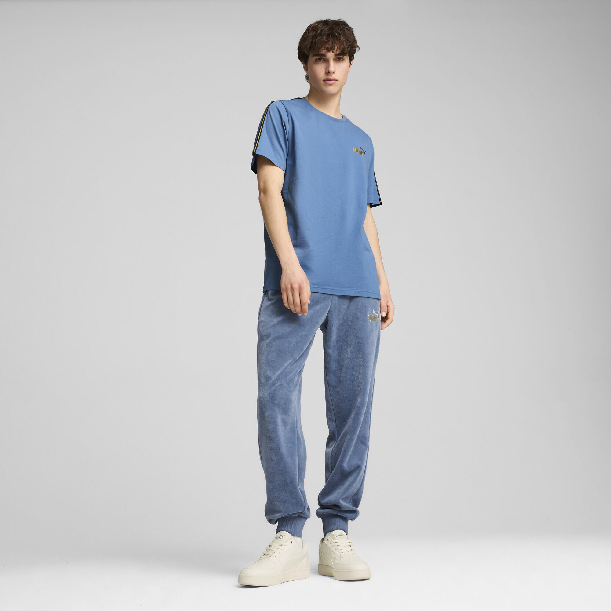 T-shirt ESS TAPE MINIMAL GOLD da uomo PUMA Blue Horizon 4/6