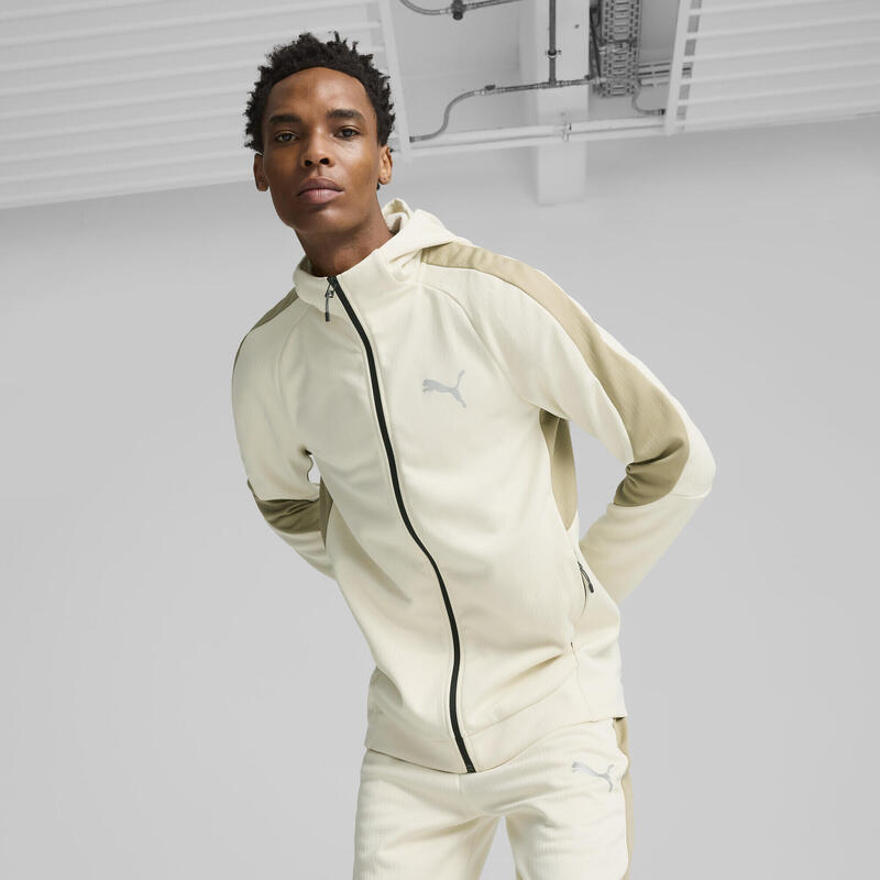 EVOSTRIPE hoodie met rits voor heren PUMA Alpine Snow White