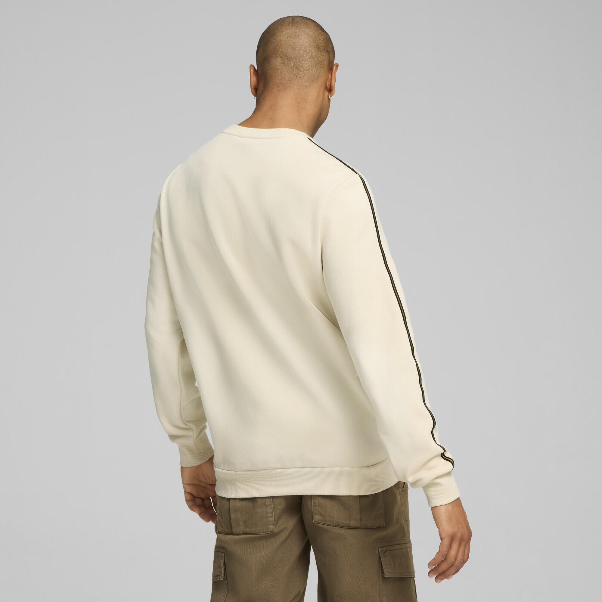 Sudadera de cuello redondo ESS TAPE MINIMAL GOLD Hombre PUMA Alpine Snow White 5/6