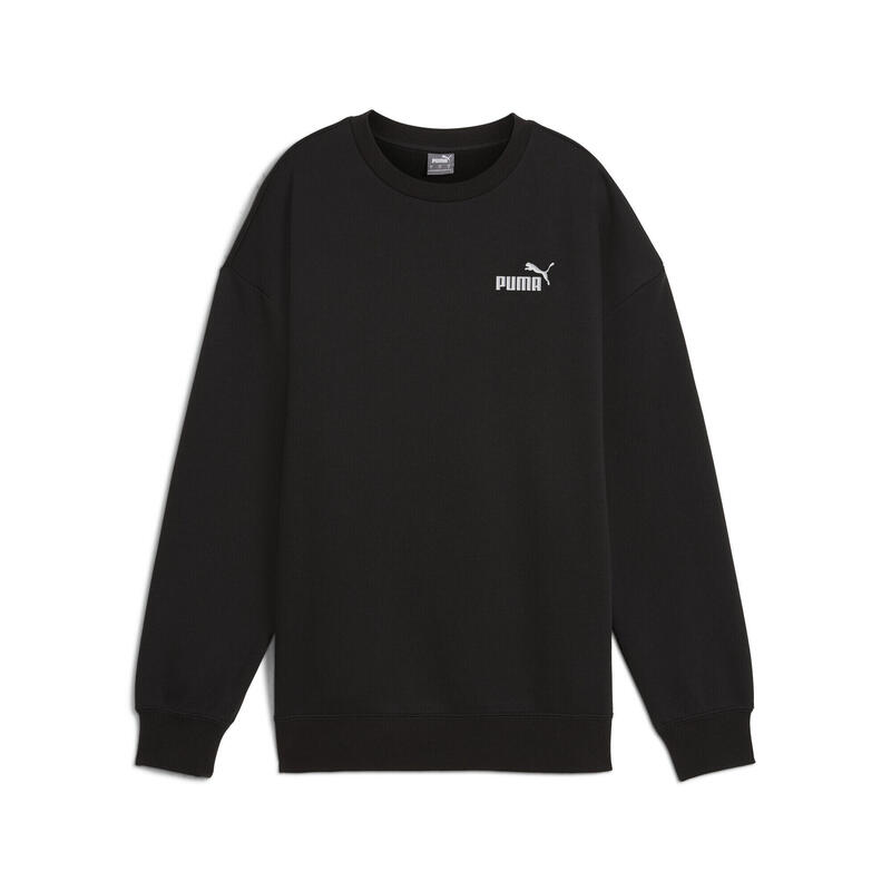 ESS+ oversized fleece sweater met ronde hals voor dames PUMA Black