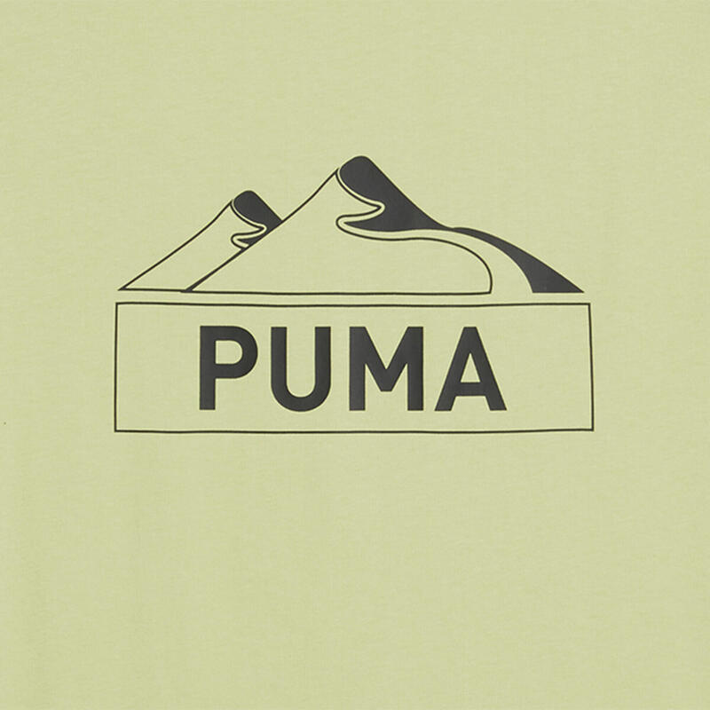 OPEN ROAD T-shirt met print voor heren PUMA Pistachio Green