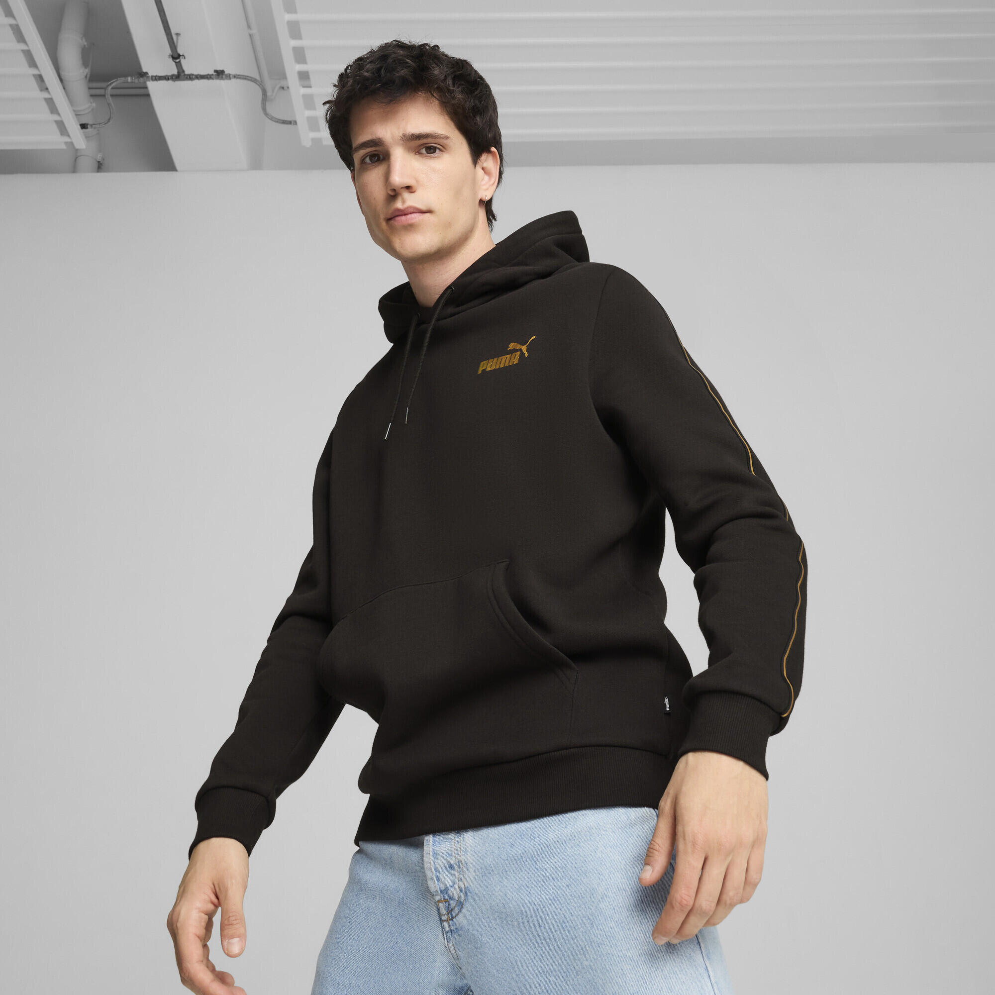 ESS TAPE MINIMAL GOLD hoodie voor heren PUMA Black 2/6