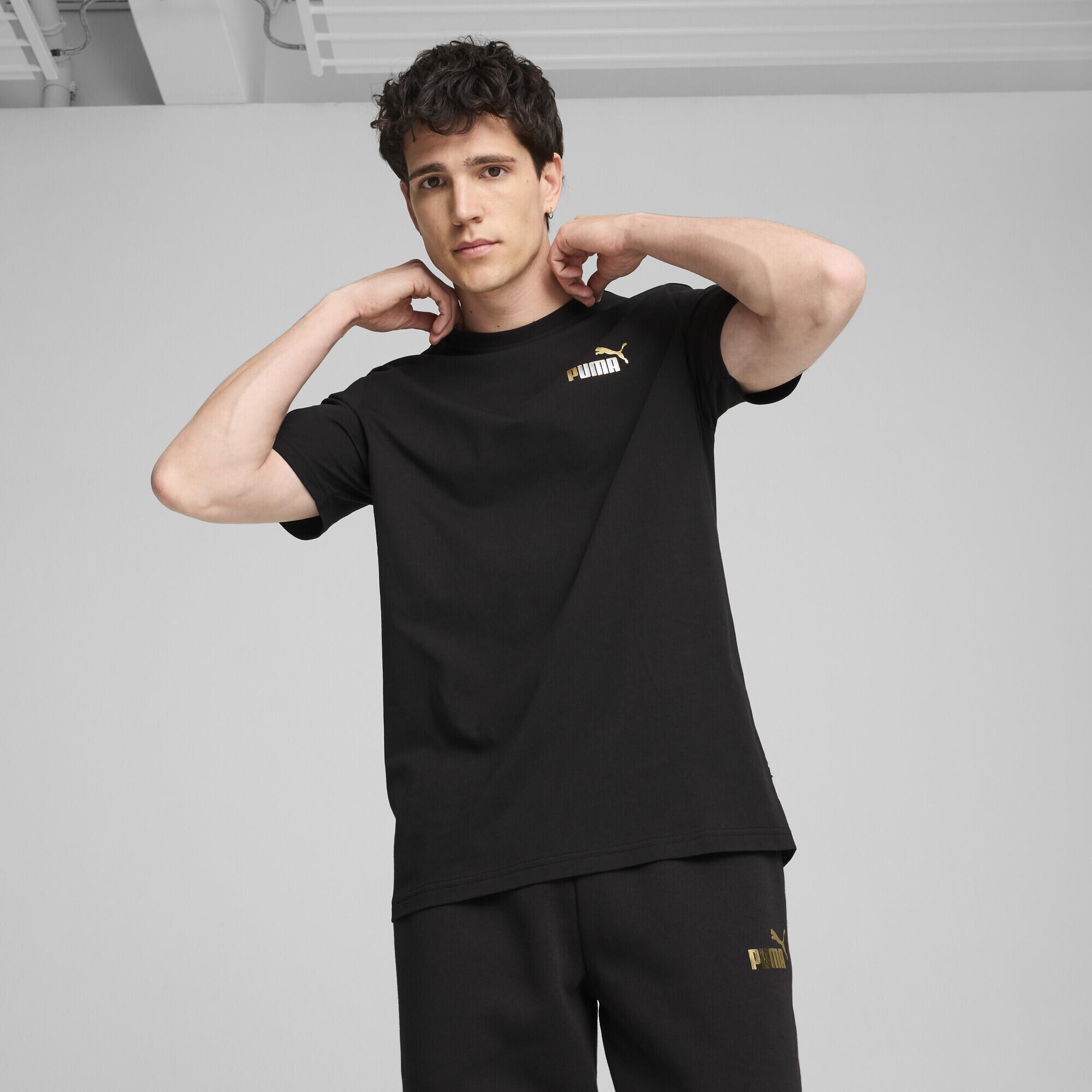 T-shirt ESS TAPE MINIMAL GOLD da uomo PUMA Black 2/5