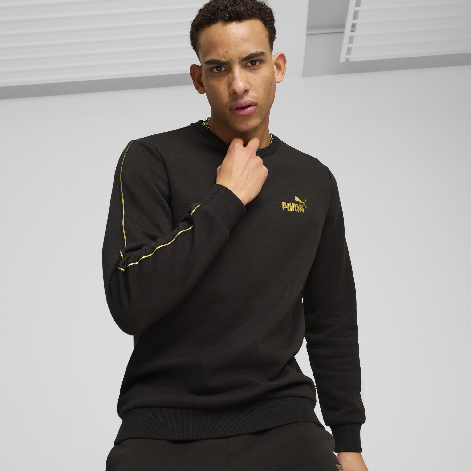Girocollo ESS TAPE MINIMAL GOLD da uomo PUMA Black 2/6