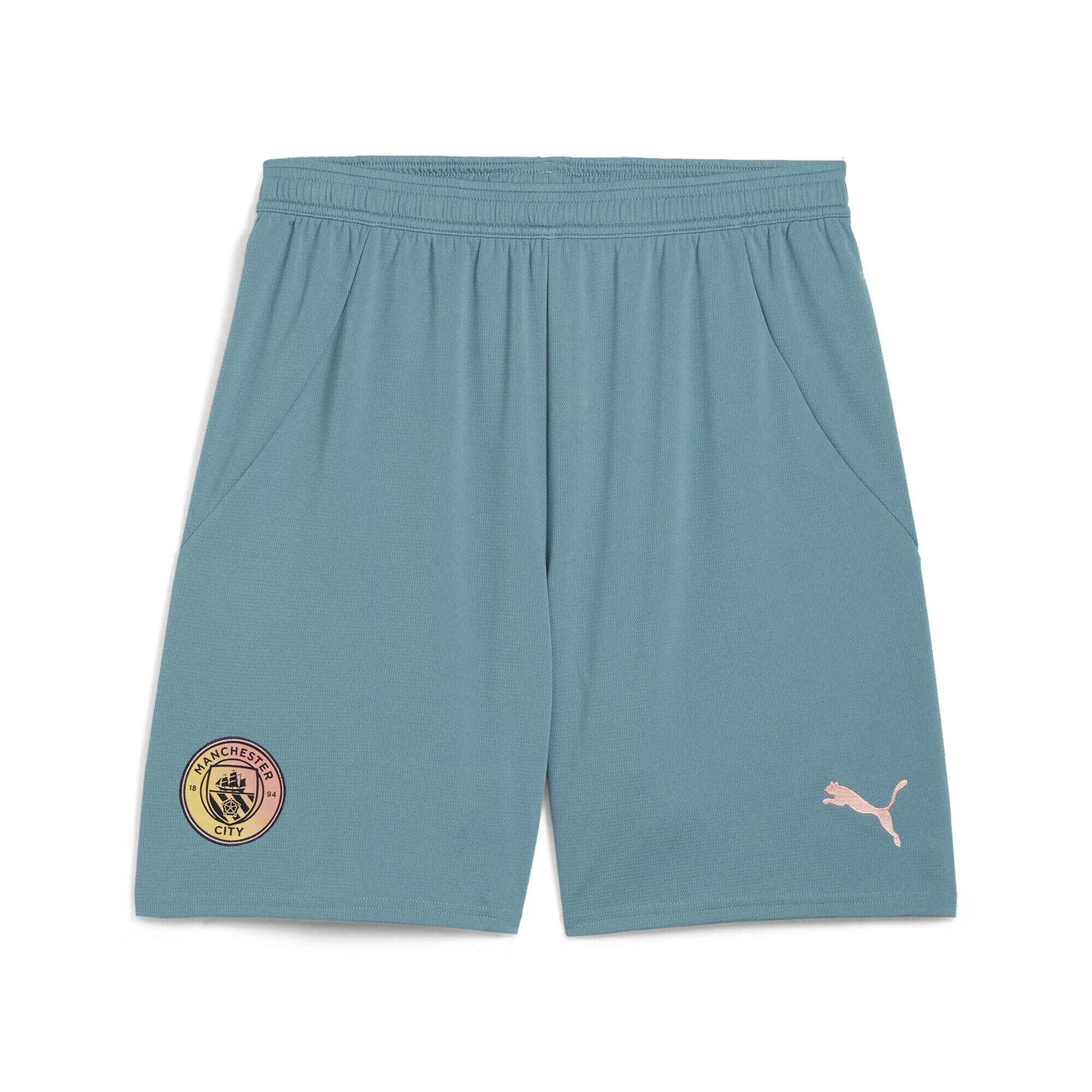 Shorts Manchester City 24/25 da uomo PUMA Bold Blue Poppy Pink 5/7