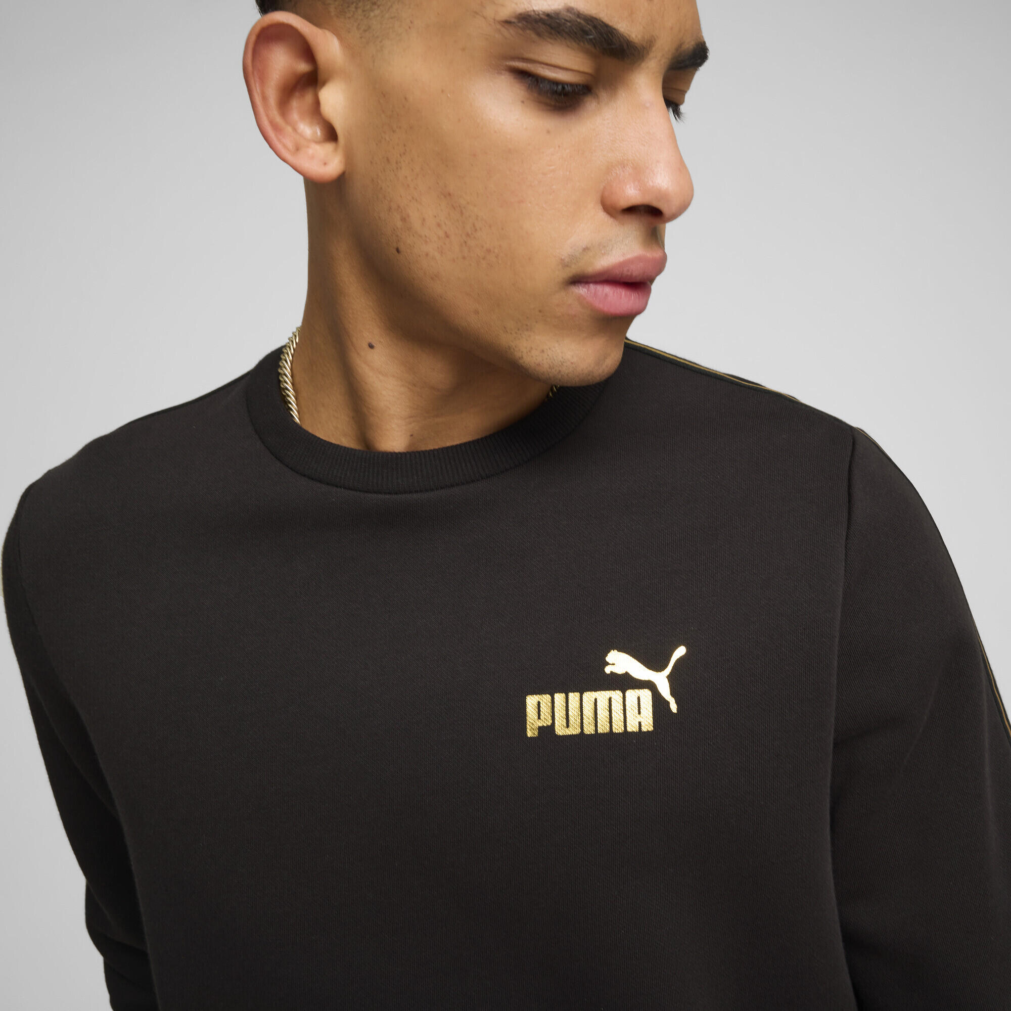 Girocollo ESS TAPE MINIMAL GOLD da uomo PUMA Black 3/6