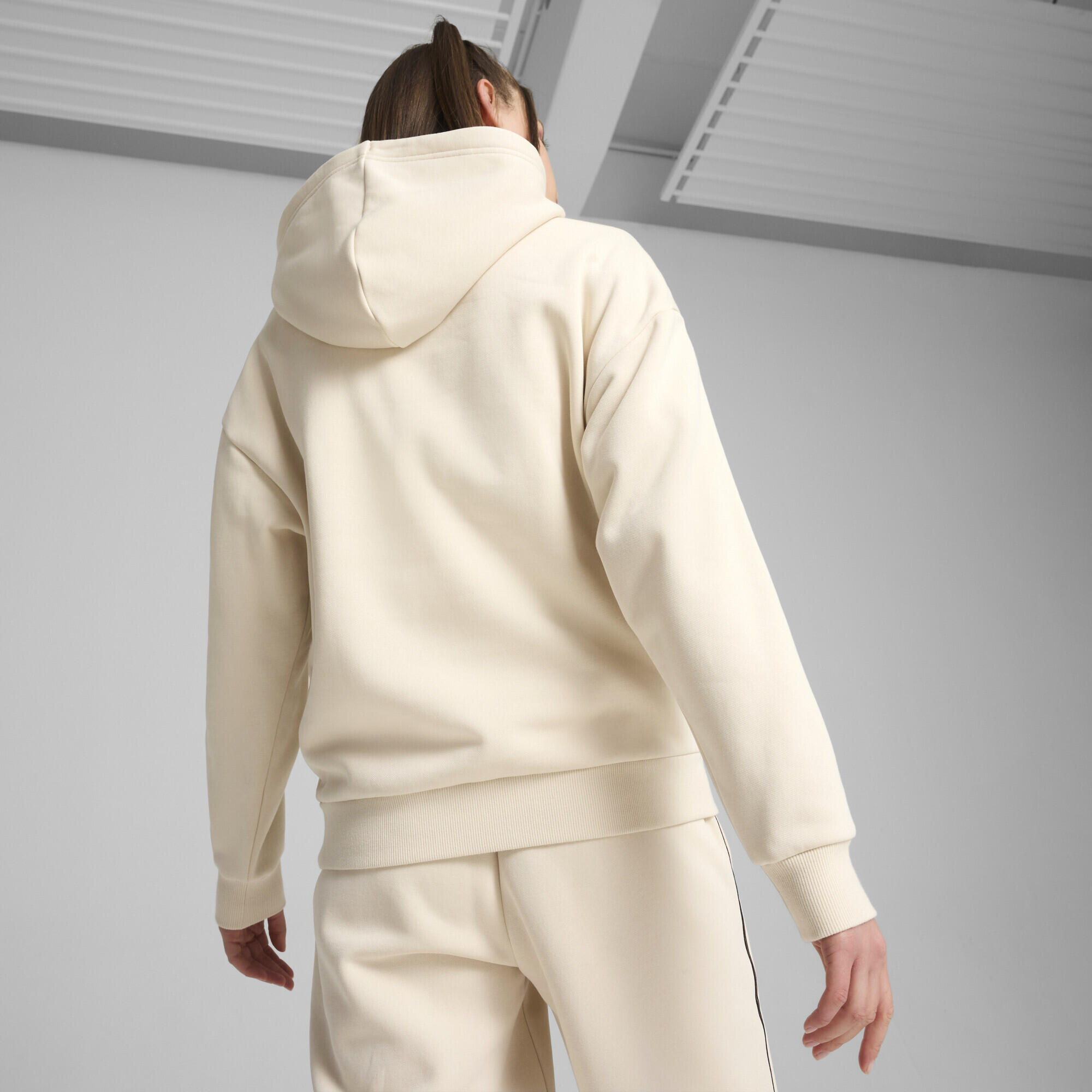 Felpa con cappuccio ESS TAPE MINIMAL GOLD da donna PUMA Alpine Snow White 5/6
