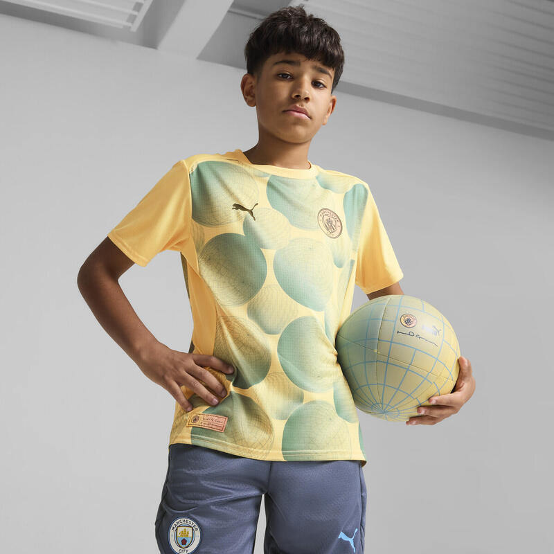 Tricou cu mânecă scurtă înainte de meci Manchester City pentru tineret PUMA