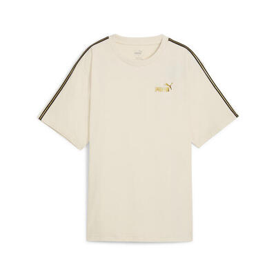 Ess tape minimal gold t-shirt voor dames puma alpine snow white
