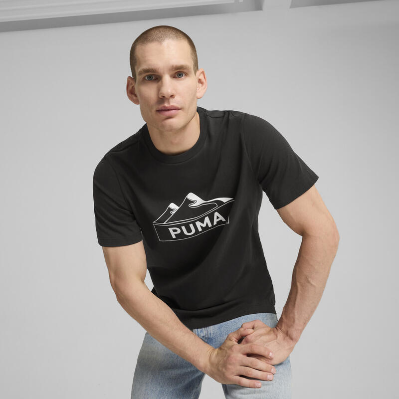 OPEN ROAD T-shirt met print voor heren PUMA Black