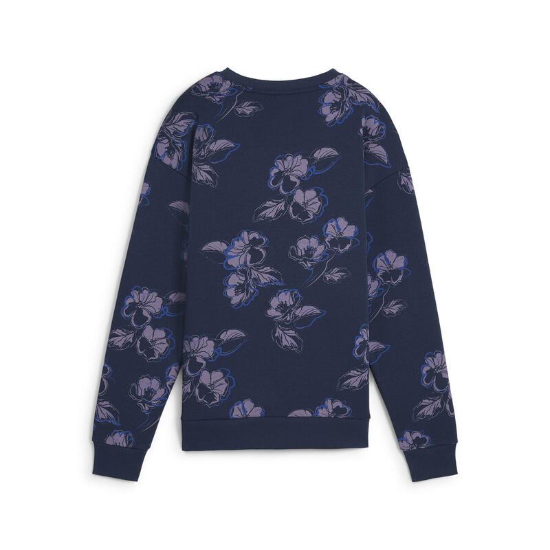 Sweat en polaire à col rond ESS+ FLORAL VIBES Femme PUMA Club Navy Blue