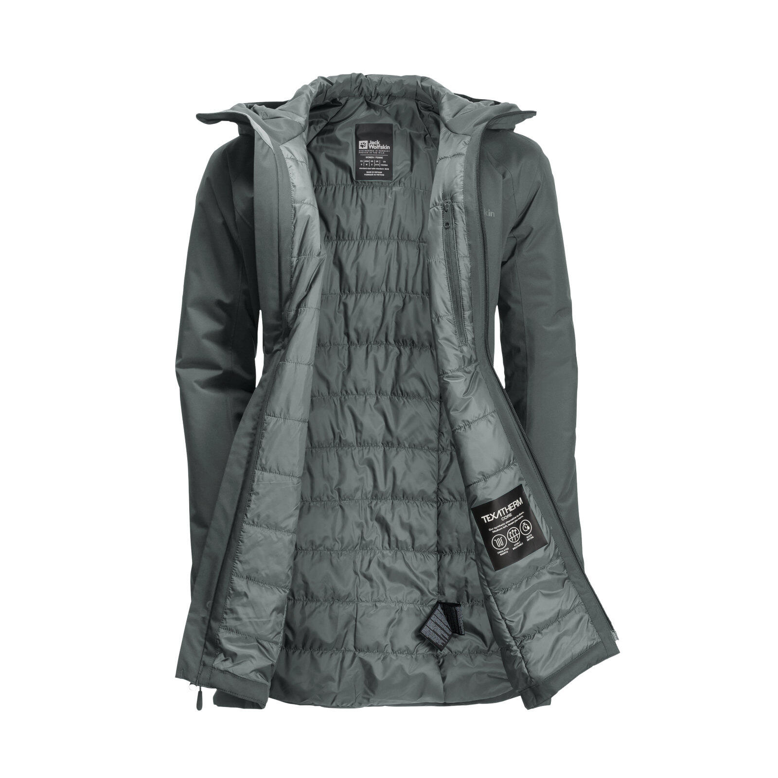 Dames gewatteerde jas Jack Wolfskin Heidelstein Ins 3/7