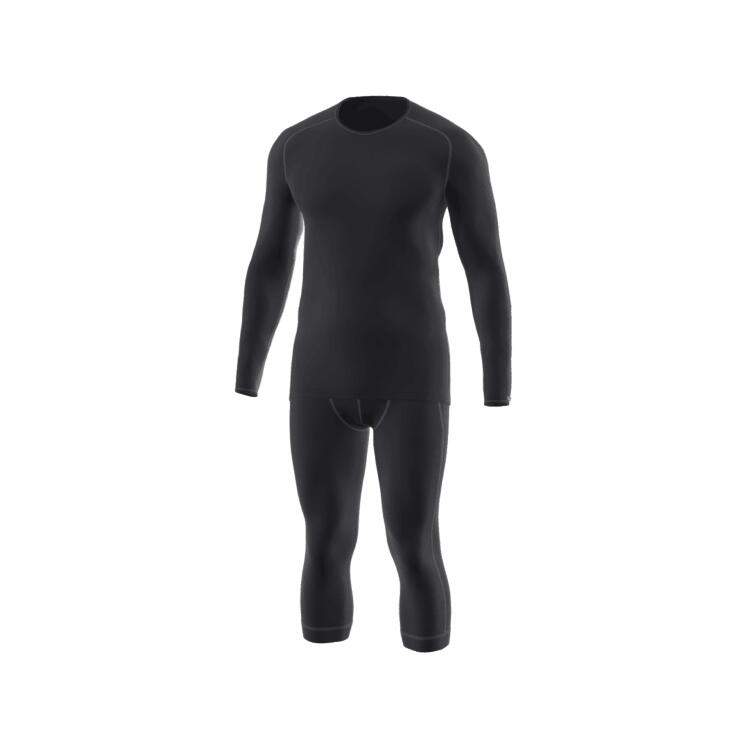 Conjunto de ropa interior 3/4 Hombre Negro 2/2