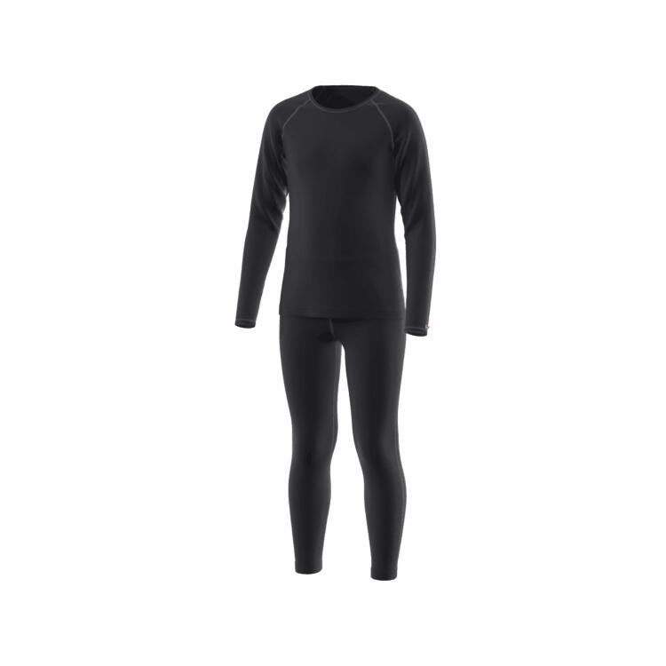 Conjunto de ropa interior manga larga Niños Negro 2/2