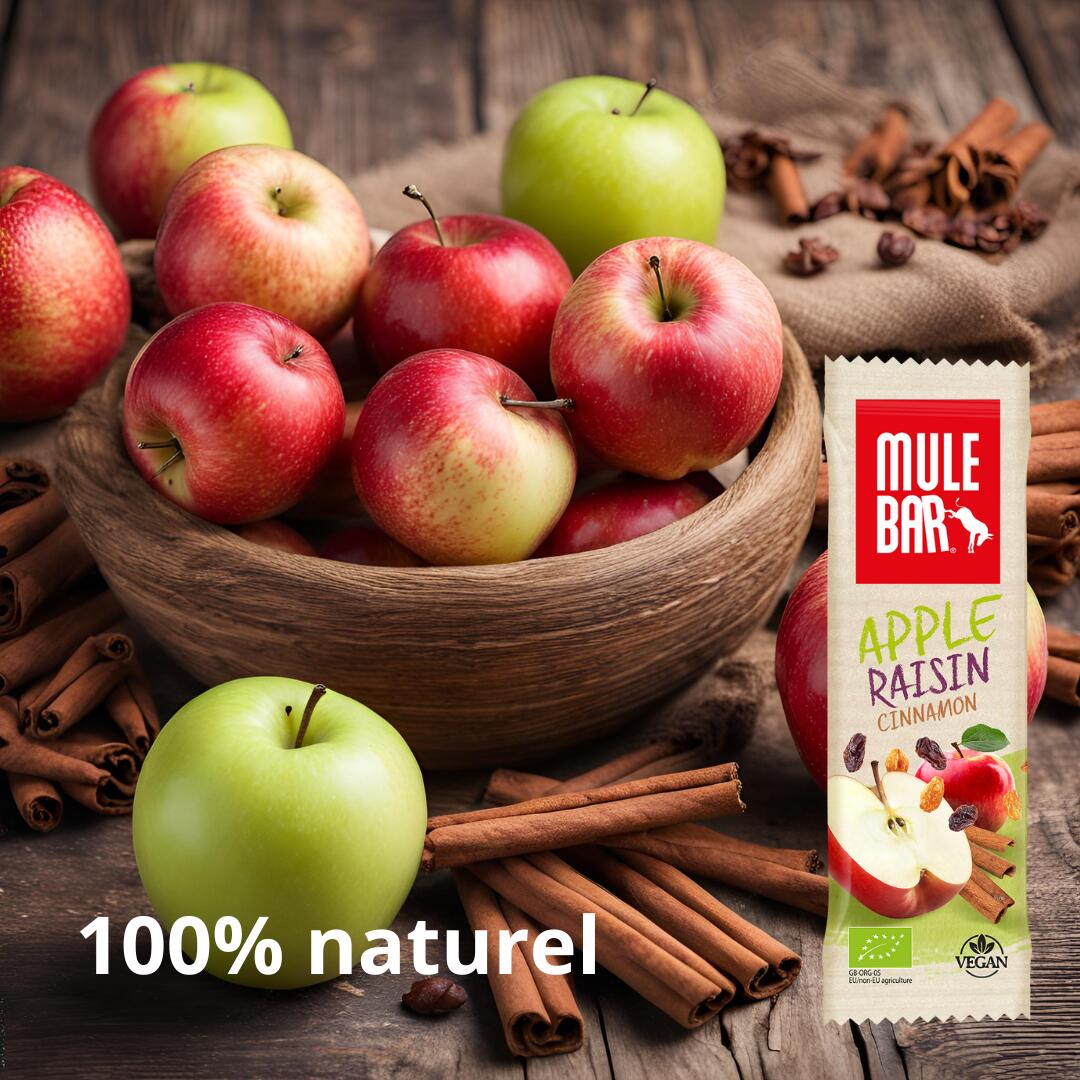 15 barres énergétiques aux céréales - bio - vegan - 40g - Pomme - Raisin 5/5