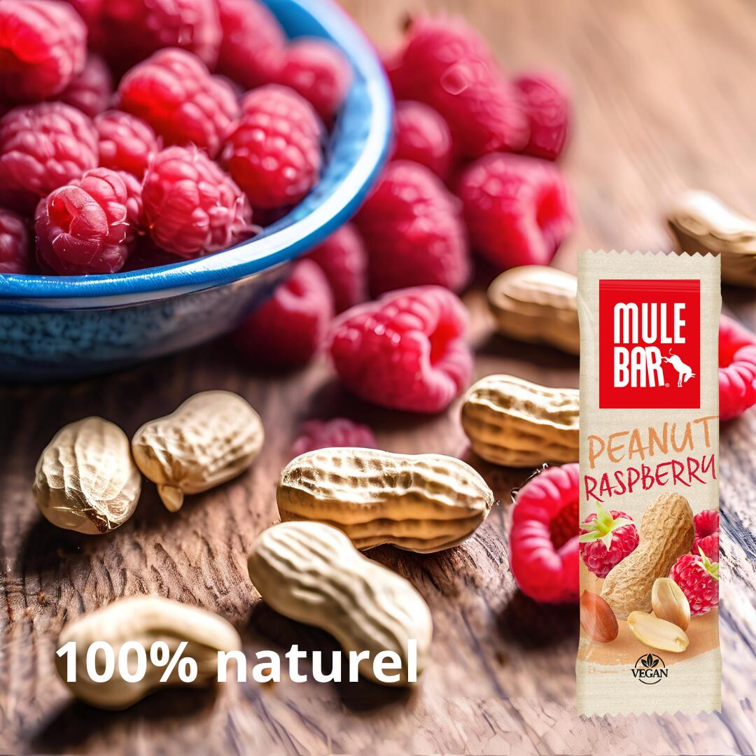 15 barres énergétiques aux céréales - vegan - 40g - Cacahuète - Framboise 5/5
