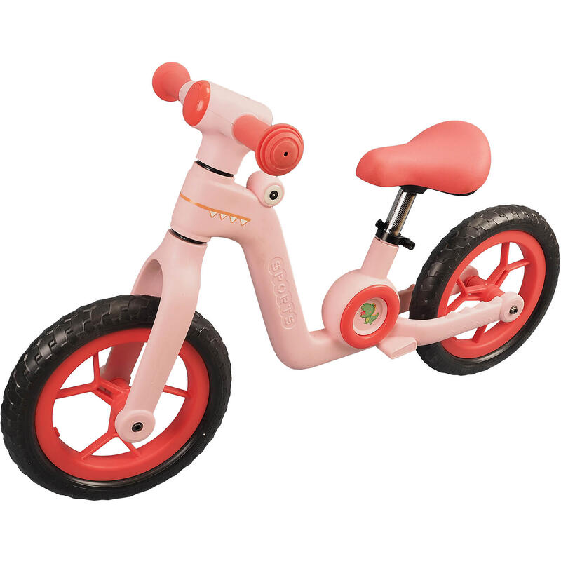Bicicleta fara pedale pentru copii Little Dino, 12 inch, roz