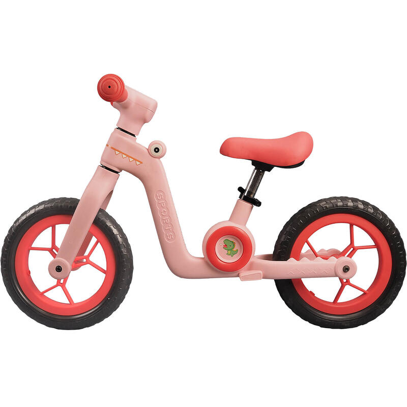 Bicicleta fara pedale pentru copii Little Dino, 12 inch, roz