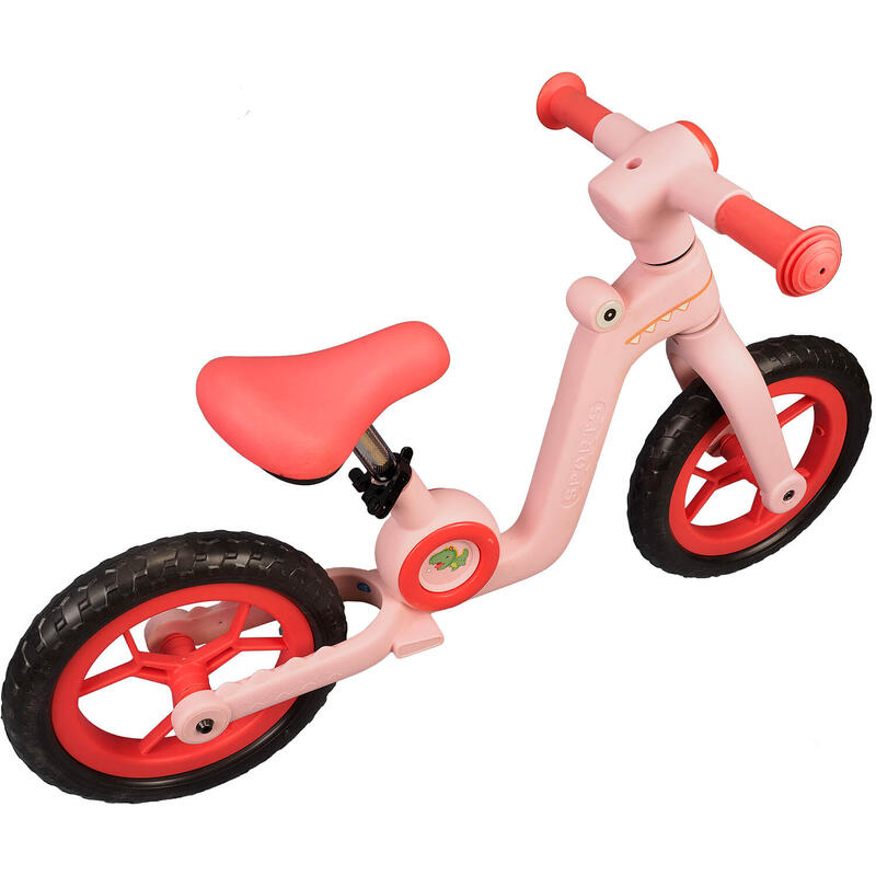 Bicicleta fara pedale pentru copii Little Dino, 12 inch, roz