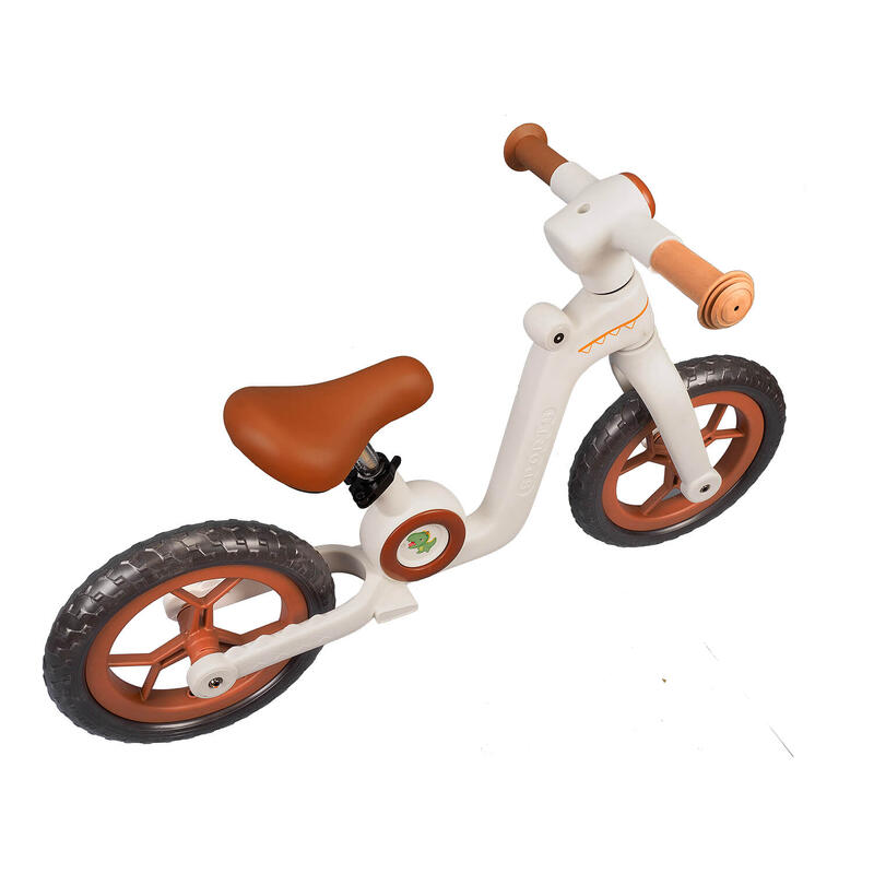 Bicicleta fara pedale pentru copii Little Dino, 12 inch, alb