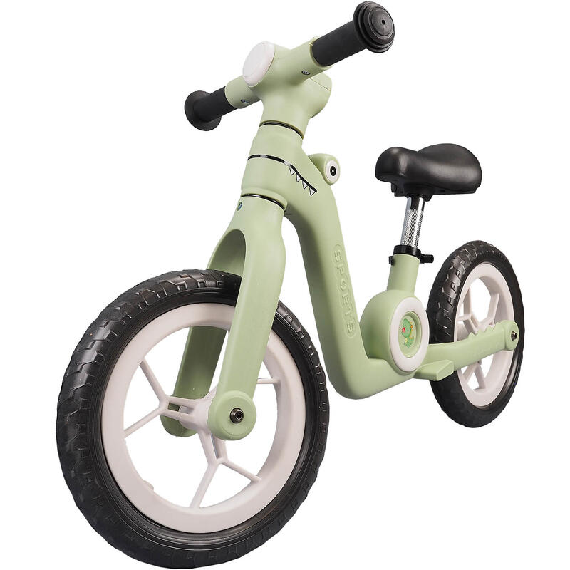 Bicicleta fara pedale pentru copii Little Dino, 12 inch, vernil