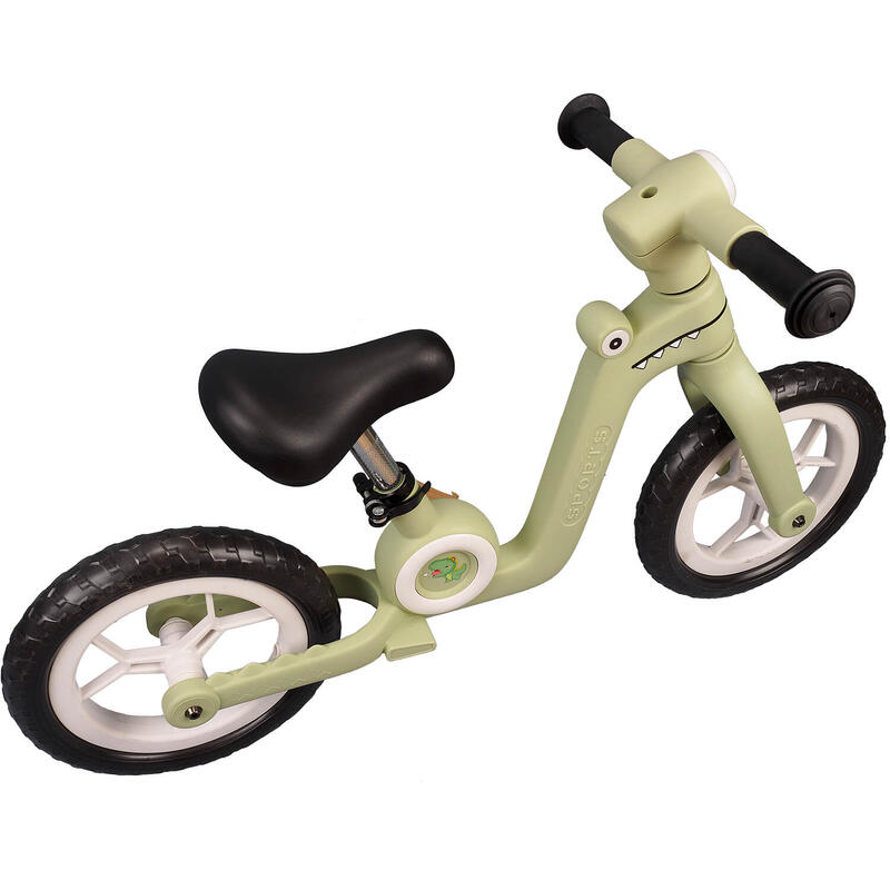 Bicicleta fara pedale pentru copii Little Dino, 12 inch, vernil