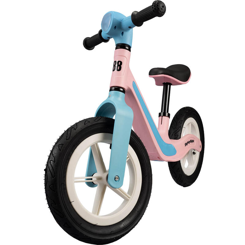 Bicicleta cu lumini si muzica Toddler, roti gonflabile de cauciuc 12 inch, roz 