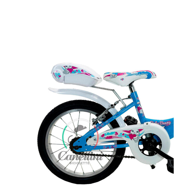 Bicicletă pentru fete Canellini VENERE 16" BABY BUNNY - Bleu