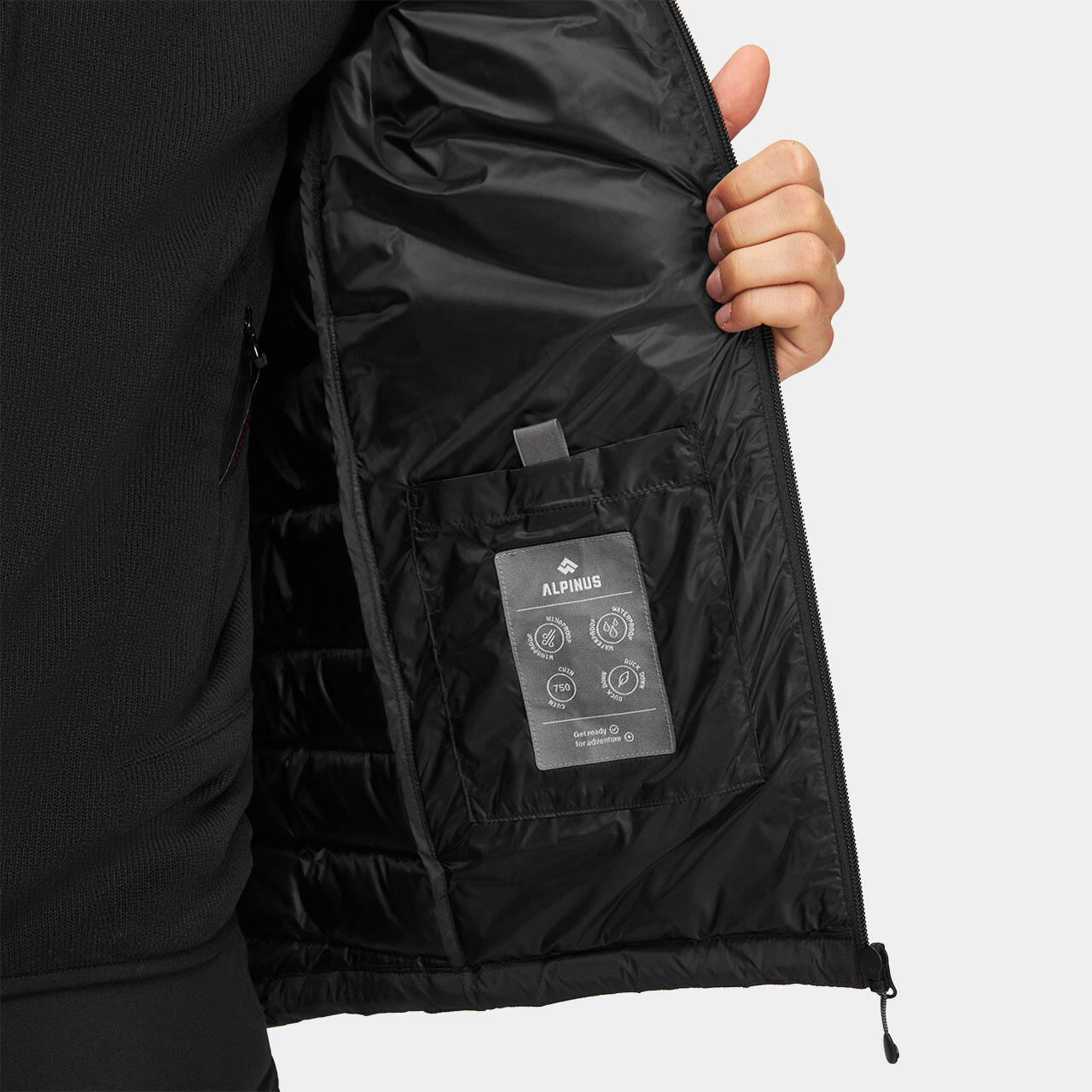 Doudoune en duvet de trek montagne Alpinus Monviso - Homme 5/5
