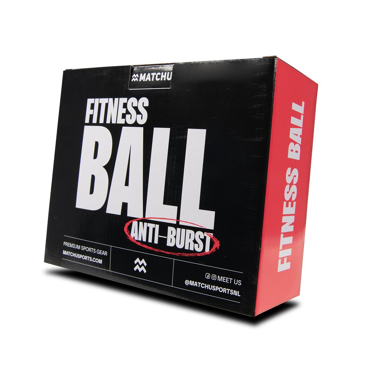 Gymbal / fitness bal / swiss ball 75cm - blauw - Ø 75cm 2/5