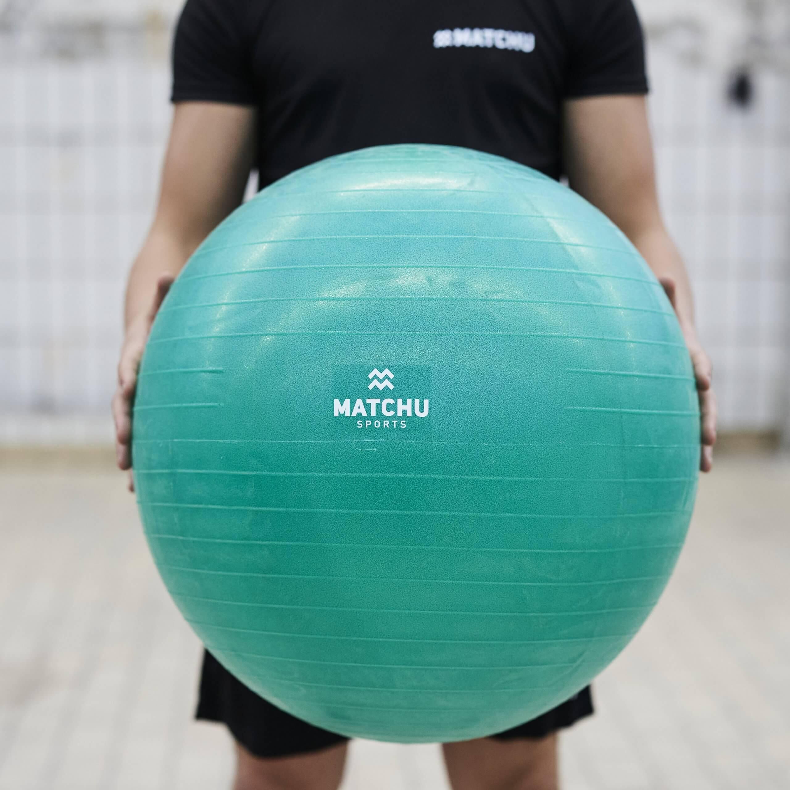 Fitball - Gymball - Pala Fitness - Pilates - Yoga - Ginnastica - 65 CM - Verde 4/5