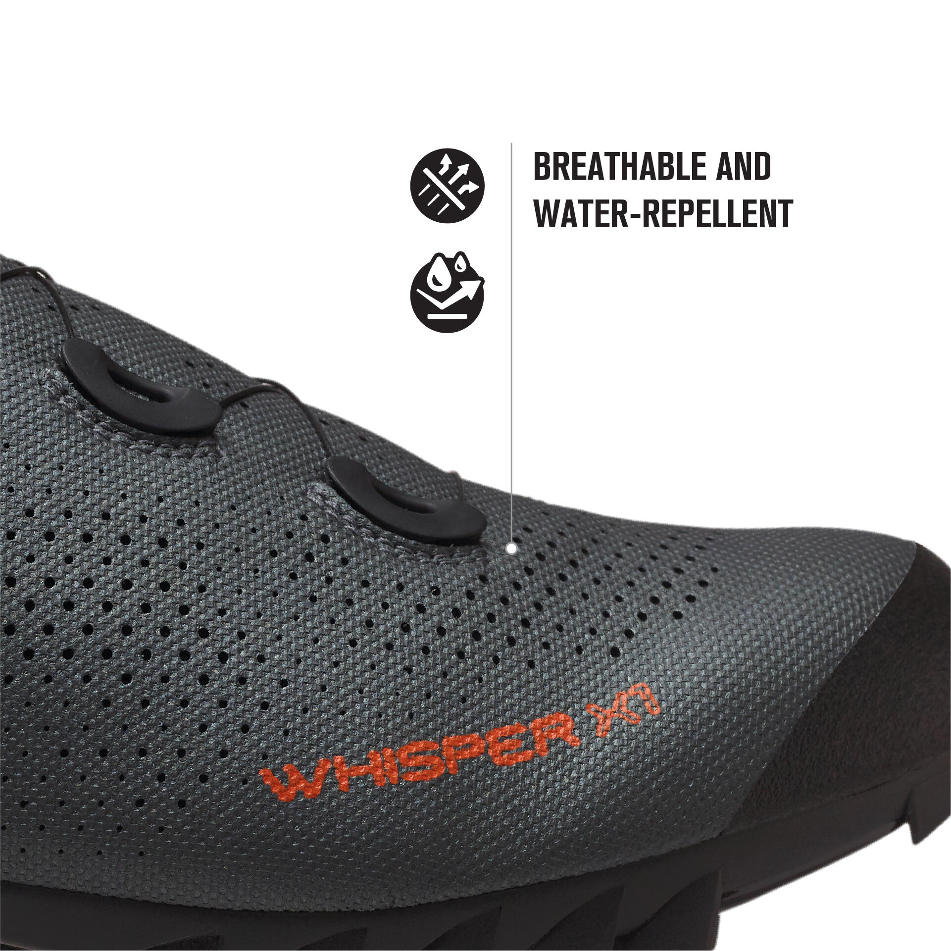 Catlike Whisper X1 Chaussures VTT Cyclisme Nylon Gris Foncé Mat 41 6/8