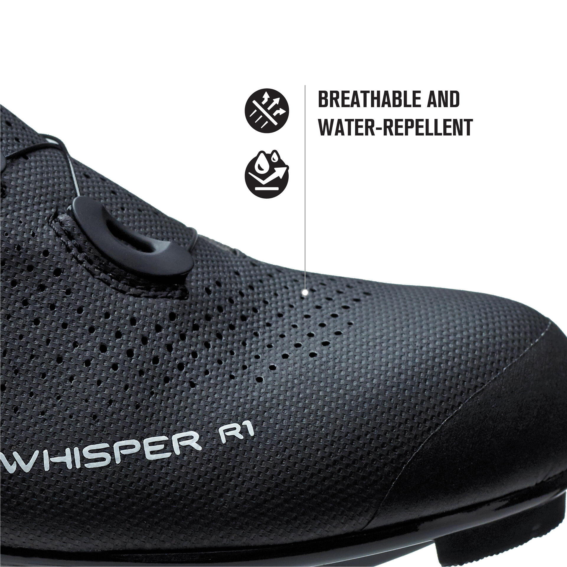 Catlike Whisper R1 MTB Radsportschuhe Unisex Schwarz Matt 45 6/8