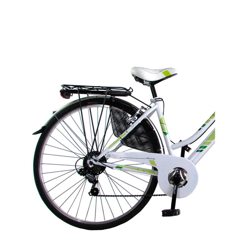 Stadsfiets Moving 28" dame  - Wit/Groen