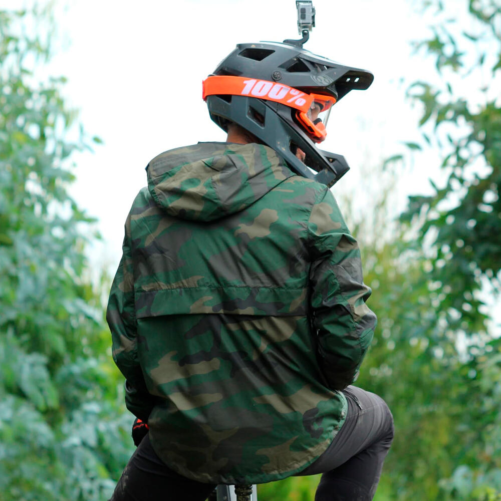 Jaqueta impermeável masculina com capuz – corta-vento (Camuflagem) 4/5
