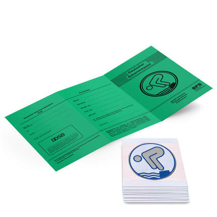 Deutsches Schwimmabzeichen-Set Silber Zum Aufnähen, quadratisch von Rolle