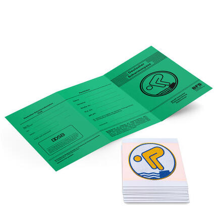 Deutsches Schwimmabzeichen-Set Gold Zum Aufnähen, quadratisch von Rolle