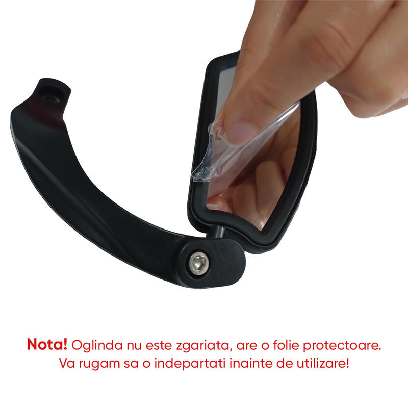 Oglinda bicicleta, scuter, moto, MTB, BMX, HD, reglabila 360 grade, unghi larg