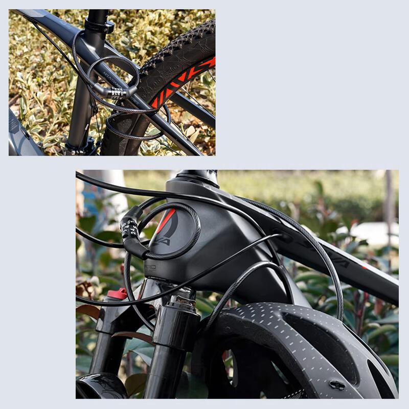 Antifurt bicicleta cifru din 4 cifre, lungime cablu 110 cm, potrivire universala