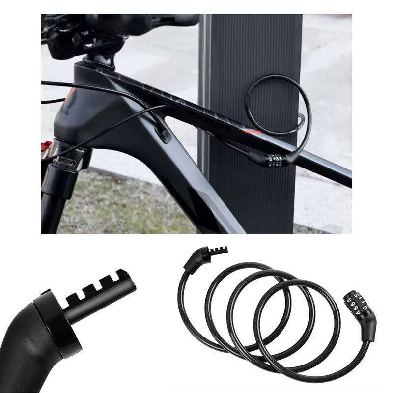 Antifurt bicicleta cifru din 4 cifre, lungime cablu 110 cm, potrivire universala