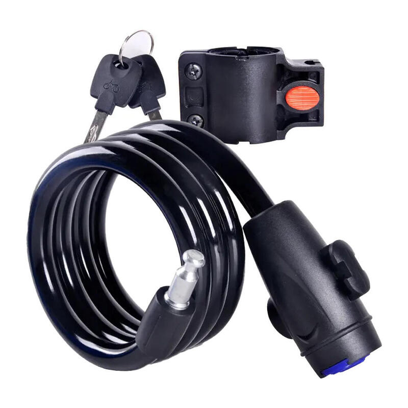 Antifurt bicicleta cu cheie, suport prindere, cablu 120 cm, potrivire universala