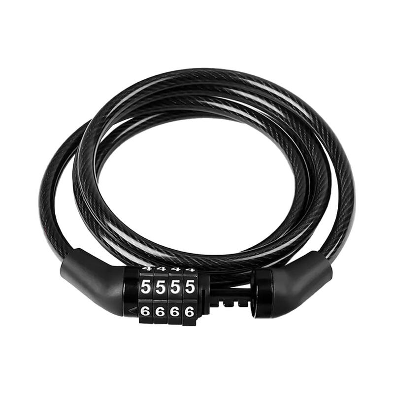 Antifurt bicicleta cifru din 4 cifre, lungime cablu 110 cm, potrivire universala