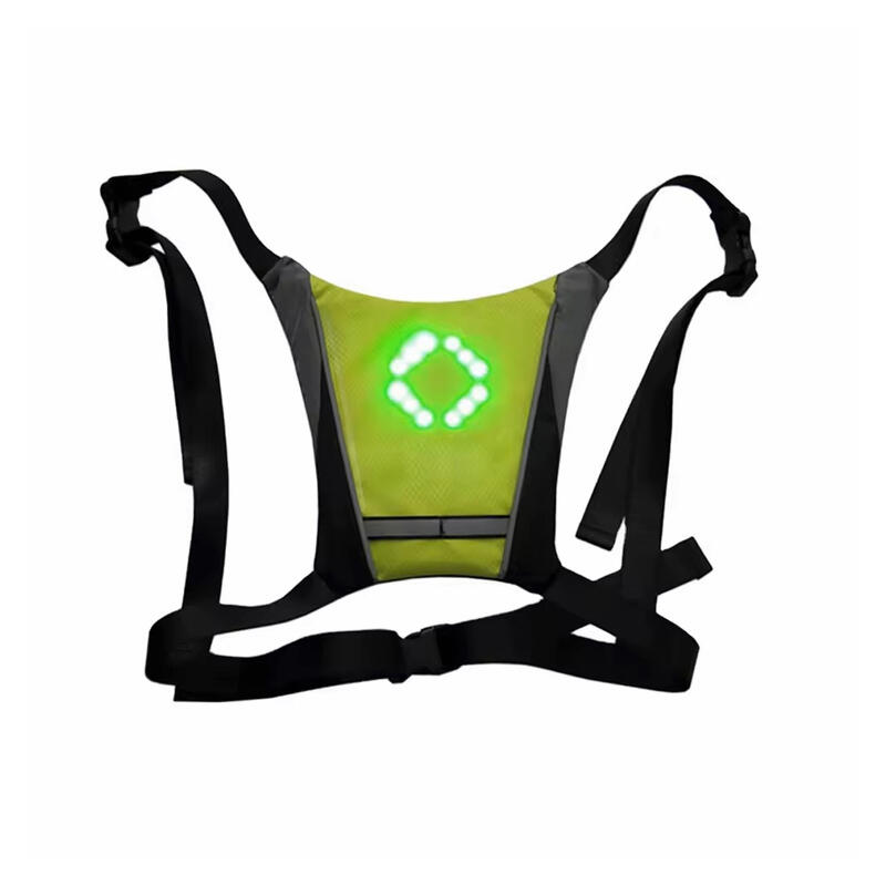 Vesta reflectorizanta bicicleta cu lumina LED si telecomanda, bretele ajustabile