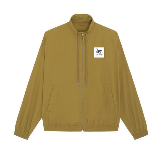 Wasserdichte Herrenjacke – atmungsaktive Windjacke – recyceltes Polyester (Senf)