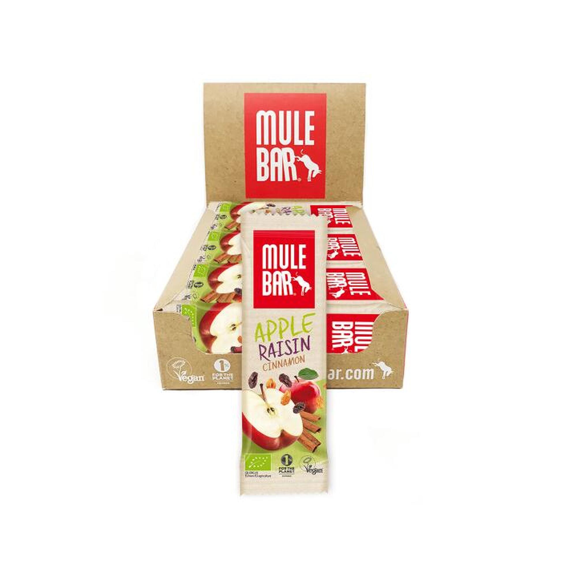 Mulebar - 15 Barres Énergétiques Aux Céréales - Bio - Vegan - 40g - Pomme - Raisin - Barre Énergétique - Decathlon