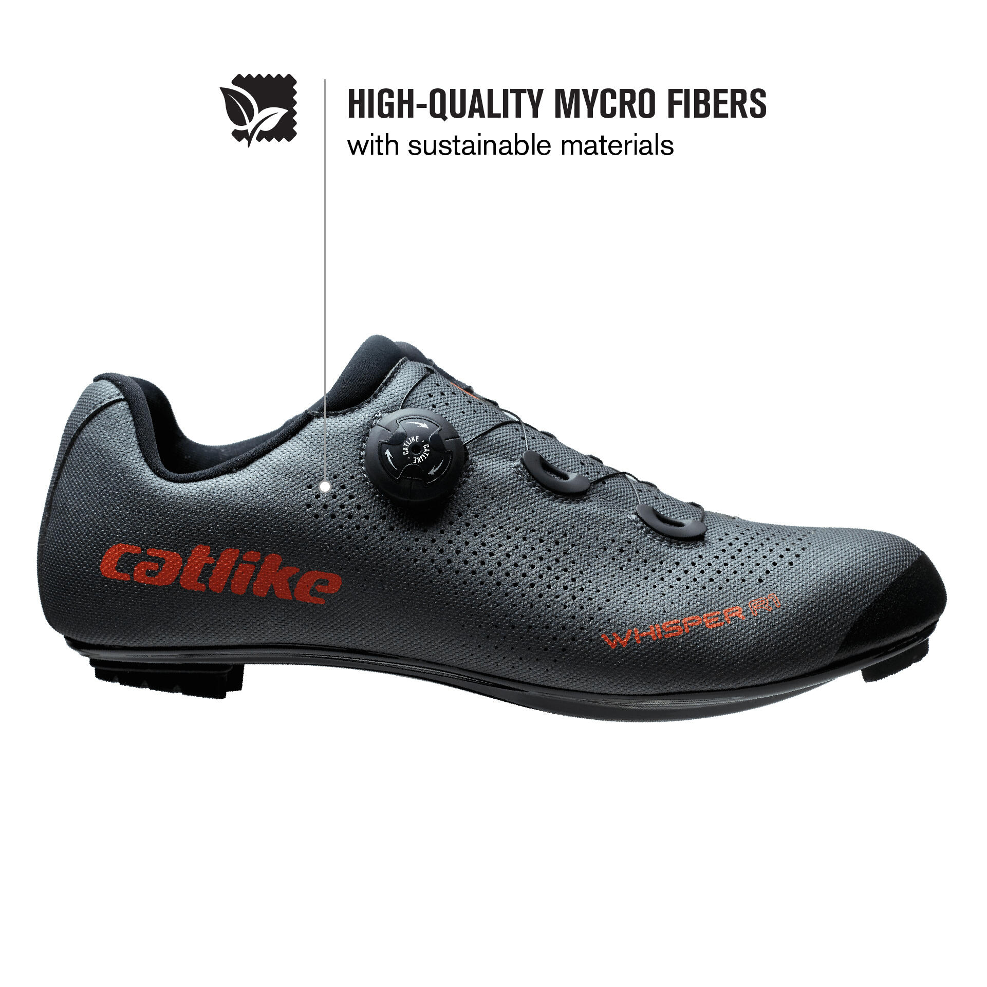 Catlike Whisper R1 Scarpe da ciclismo MTB Unisex Grigio Scuro 44 3/8