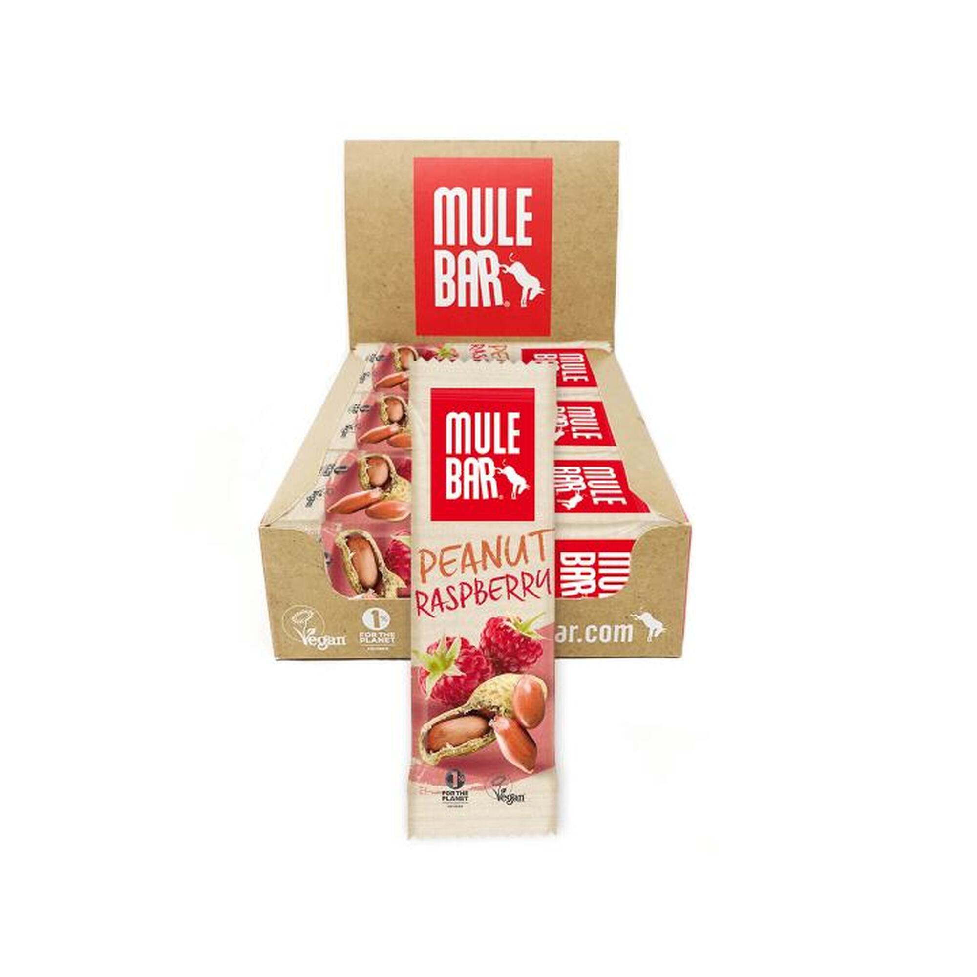 Mulebar - 15 Barres Énergétiques Aux Céréales - Vegan - 40g - Cacahuète - Framboise - Barre Énergétique - Decathlon